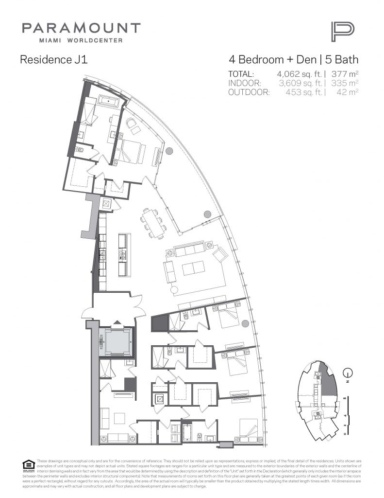 Paramount Miami Worldcenter Penthouse 5112 floor plan