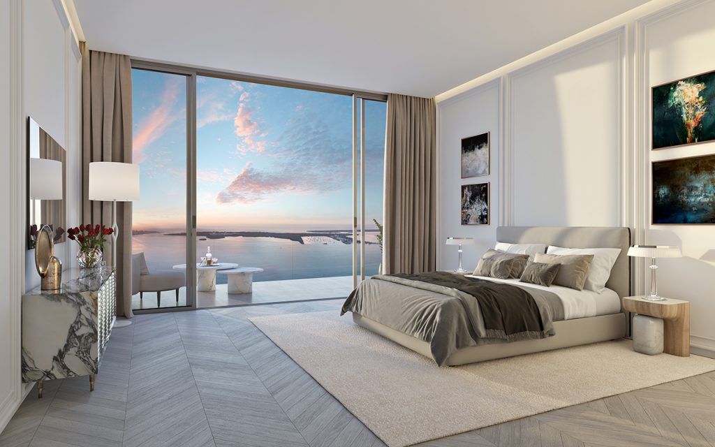 Baccarat Residences Miami master bedroom